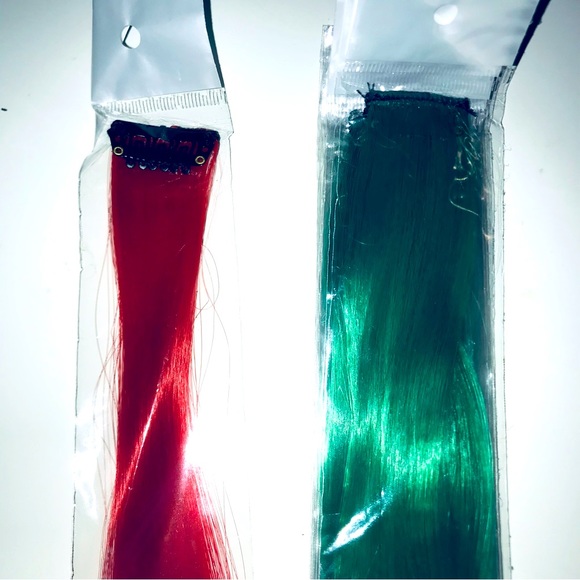 🌱 5 for 50! ❤️ Long Clip-In Hair Extension Bright Red 21” - Picture 3 of 8